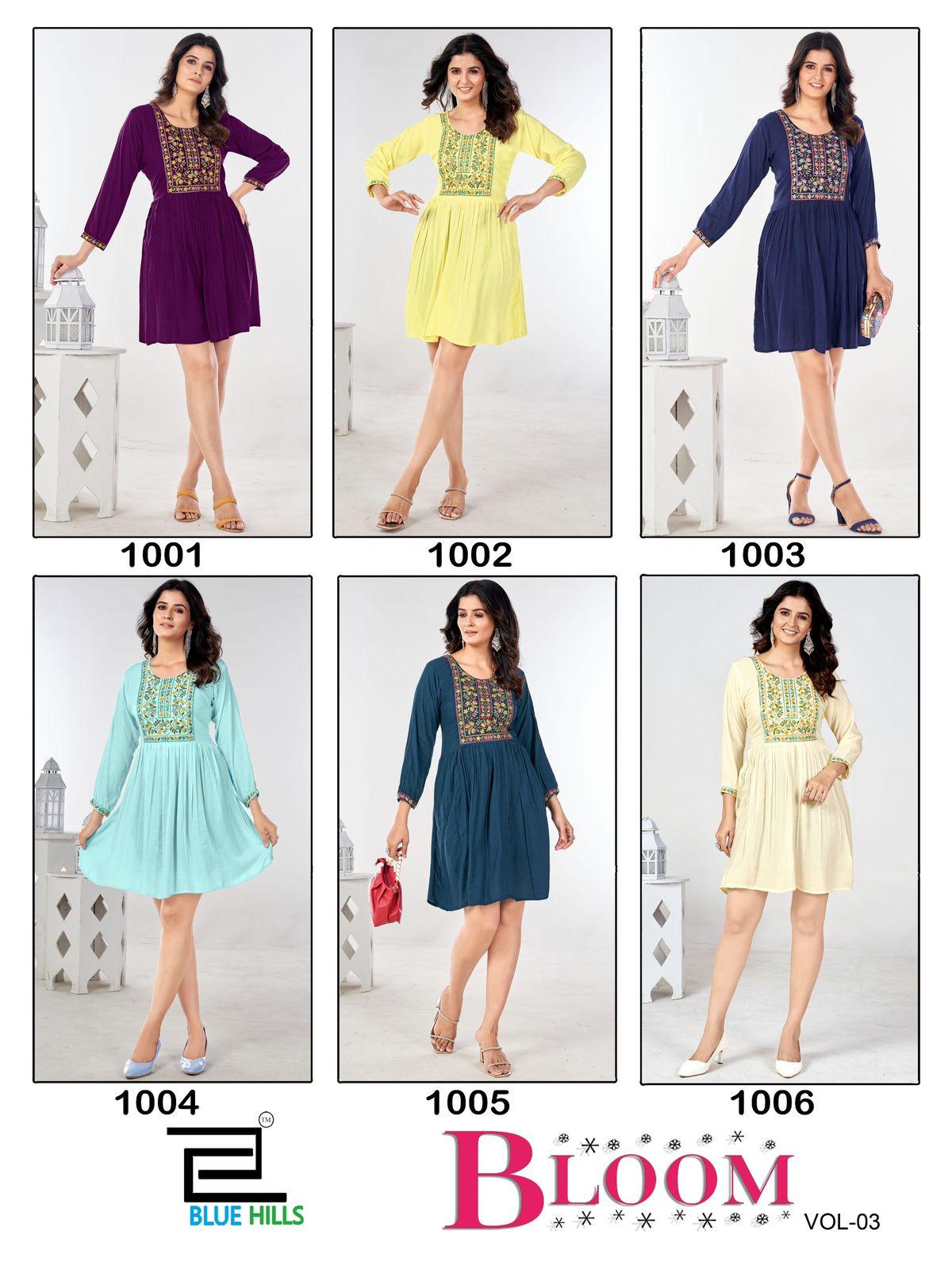 Bloom By Blue Hills Rayon Designer Short Kurti Wholesale Shop In Surat